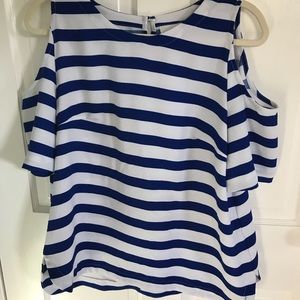 Cold Shoulder Short Sleeve Blouse